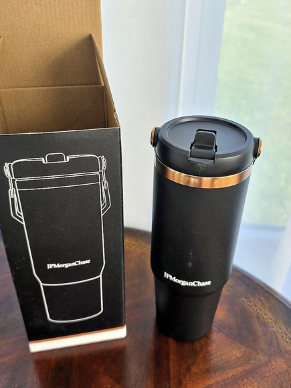JPMorganChase Insulated Travel Tumbler in Black NWT